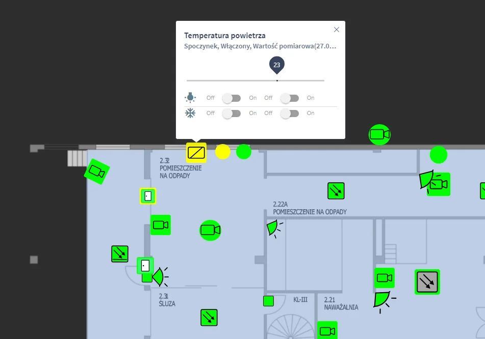 Monitoring klimatyzacji serwerowni w środowisku GEMOS